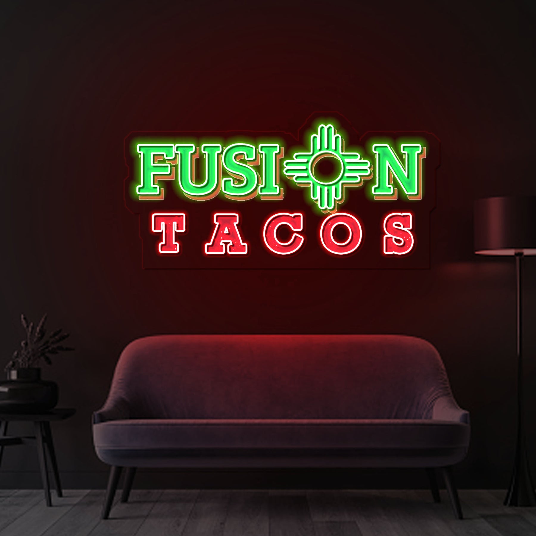 Fusion Tacos  Neon Sign