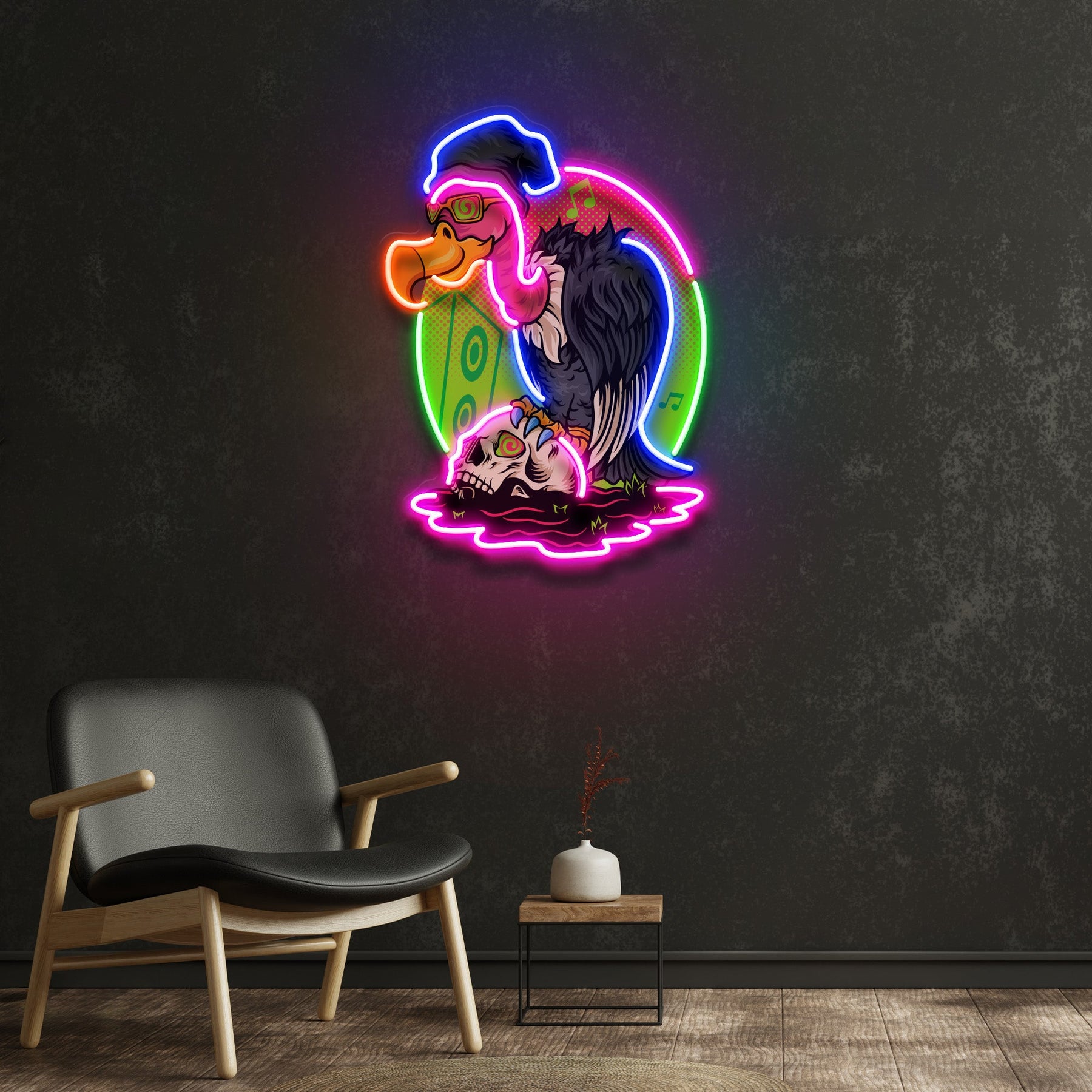 Vulture Skull LED Neon Sign Light Pop Art