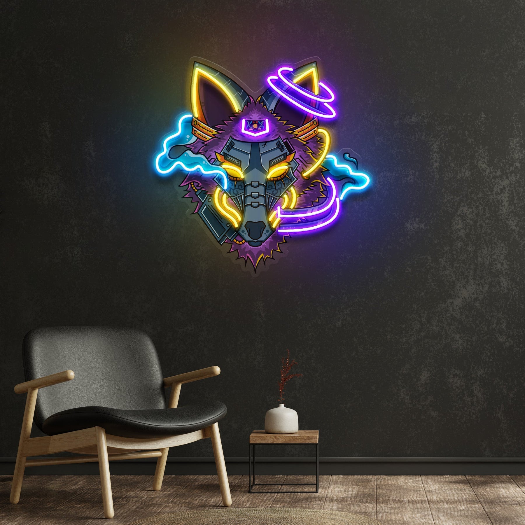 Wolf Robot LED Neon Sign Light Pop Art
