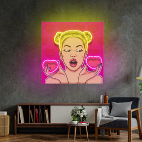 Woman Bring Loves LED Neon Sign Light Pop Art