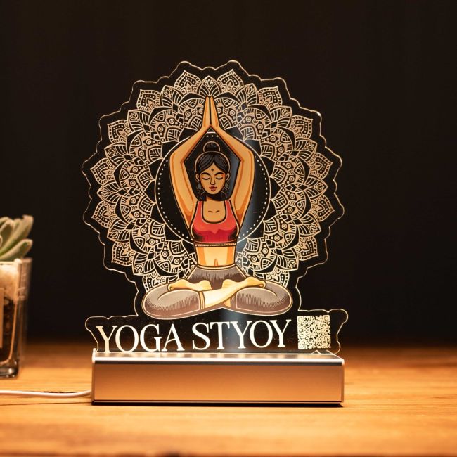 Personalized Yoga Night Light For Yoga Studio SGTN023