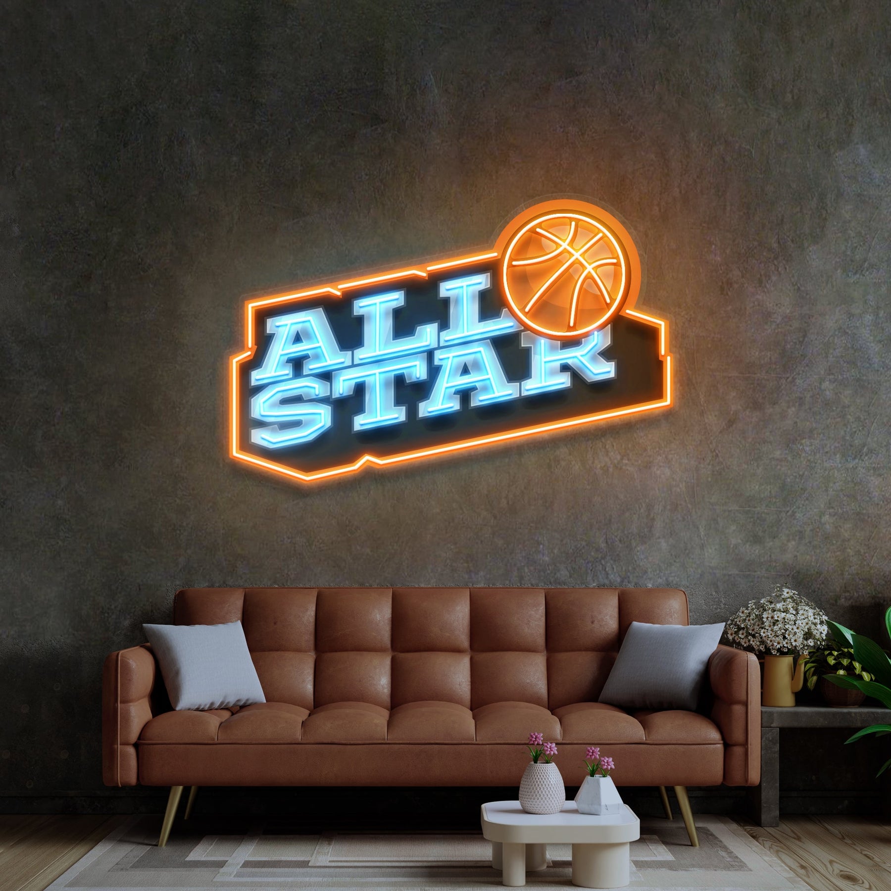 All Star League LED Neon Sign Light Pop Art