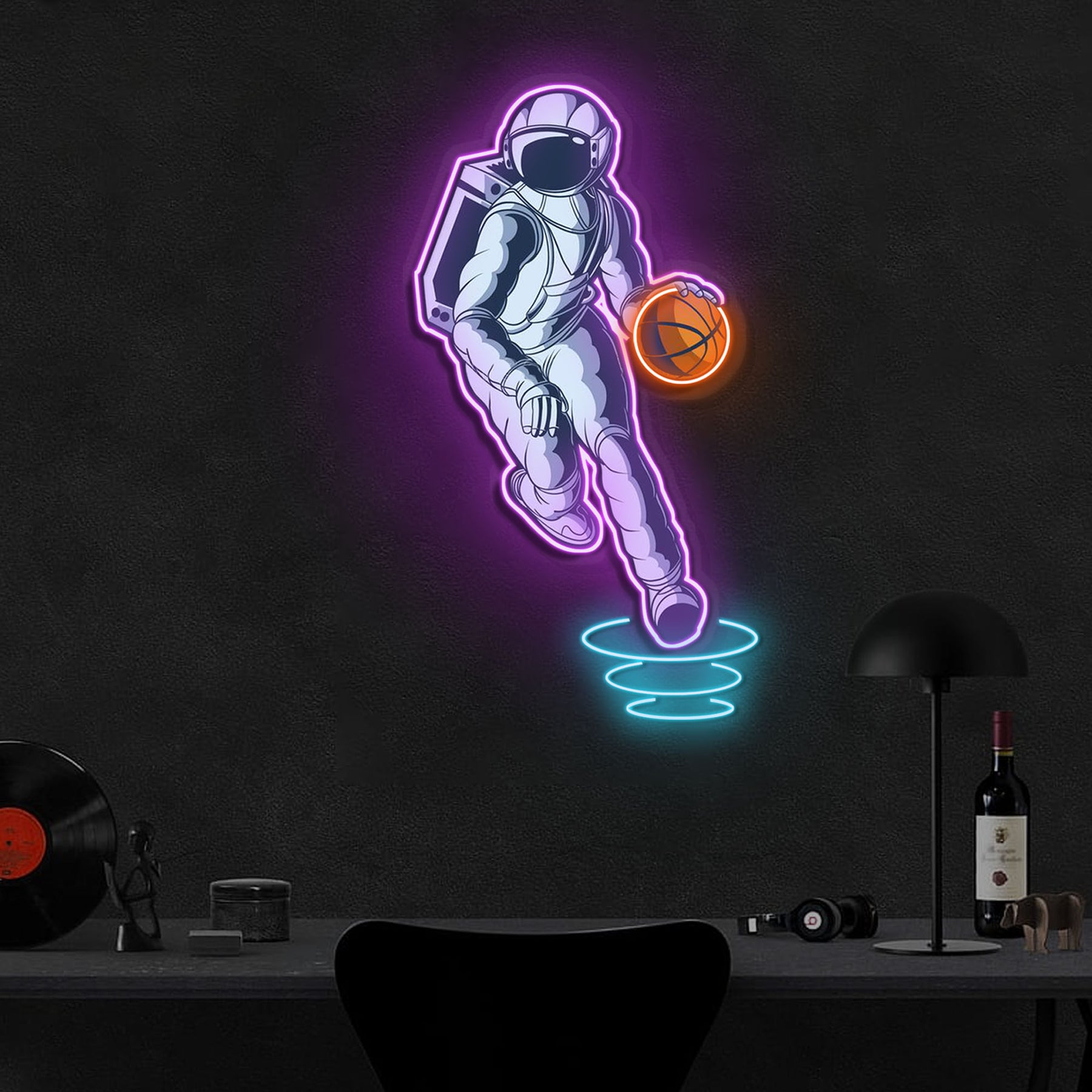 "Astroballer" Neon x Acrylic Artwork
