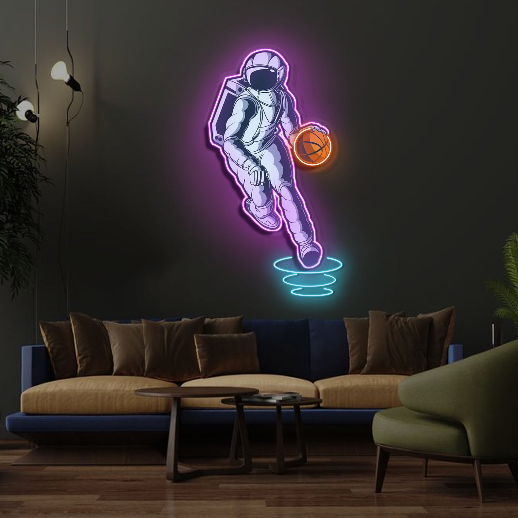 "Astroballer" Neon x Acrylic Artwork