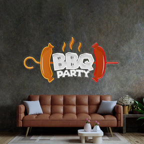 BBQ Party Led Neon Acrylic Artwork