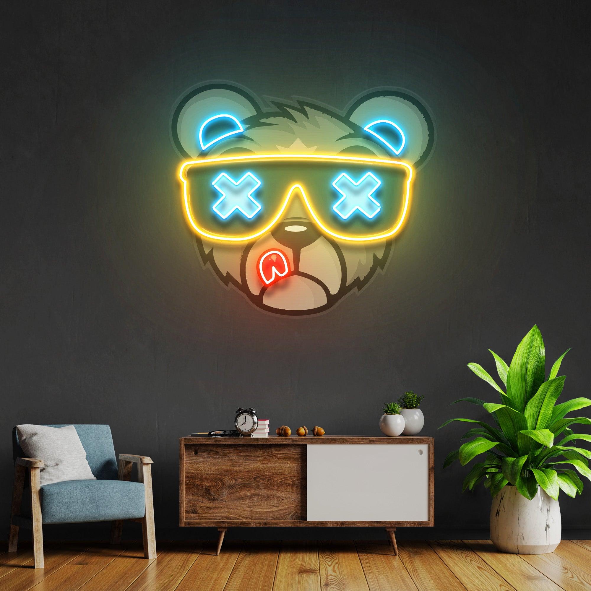 Bear Led Neon Acrylic Artwork