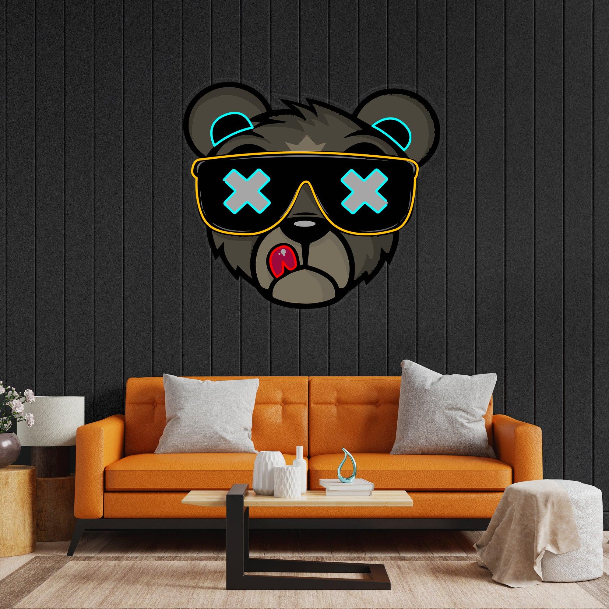 Bear Led Neon Acrylic Artwork