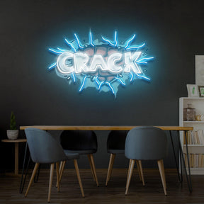 Crack Led Neon Acrylic Artwork