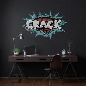 Crack Led Neon Acrylic Artwork