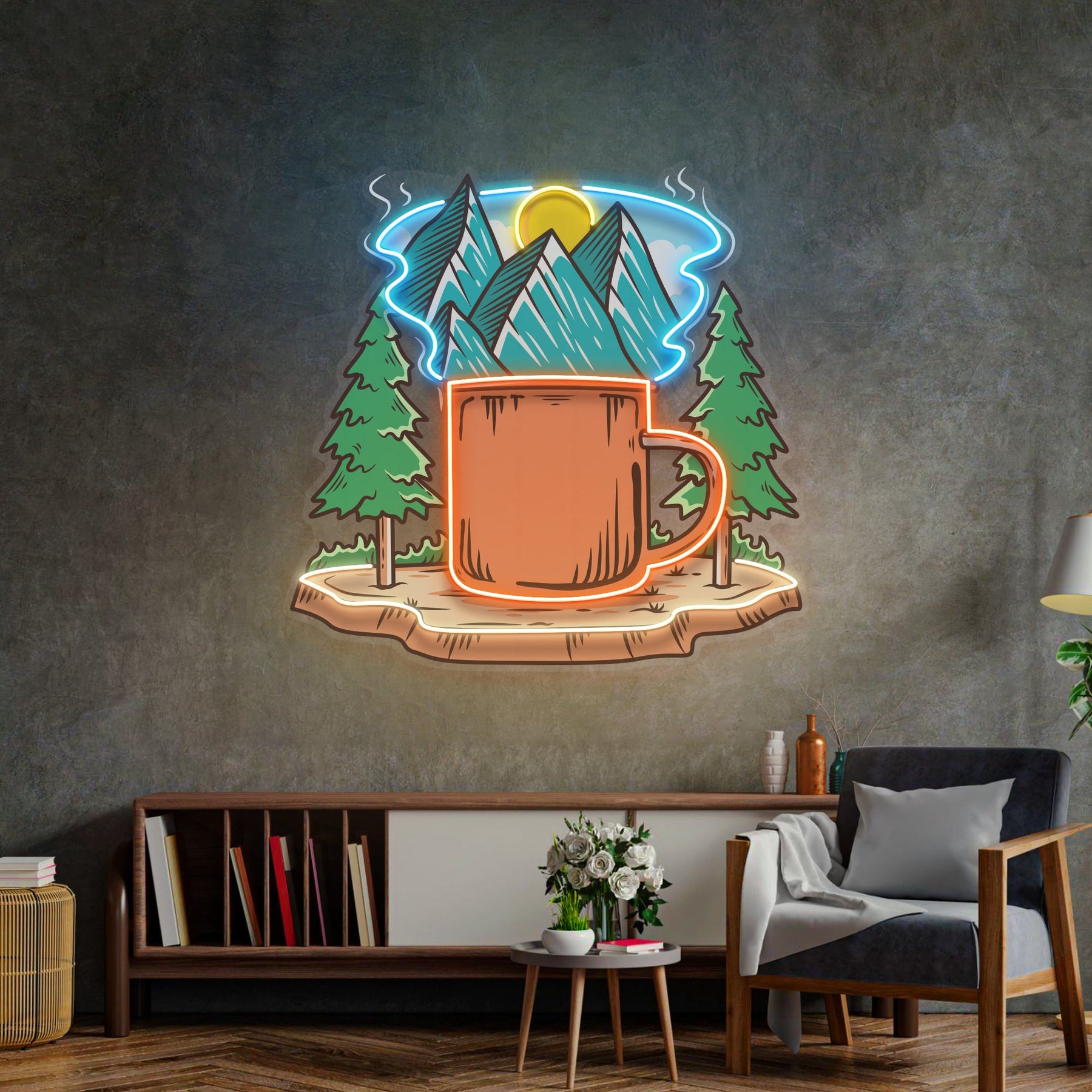 Cup of Nature LED Neon Sign Light Pop Art
