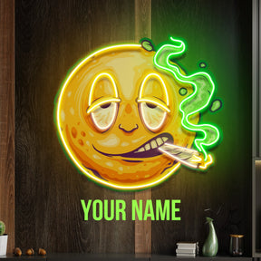 Custom Name Funny Smiley Face Artwork Led Neon Sign Light