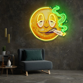 Custom Name Funny Smiley Face Artwork Led Neon Sign Light