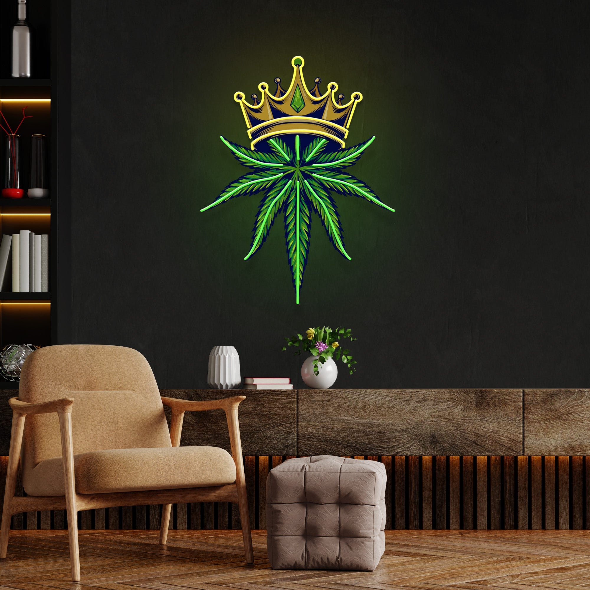 Custom Name King Marijuana Logo Artwork Led Neon Sign Light – Orant Neon