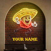 Custom Name Taco Style Dancing Disco Music Artwork Led Neon Sign Light