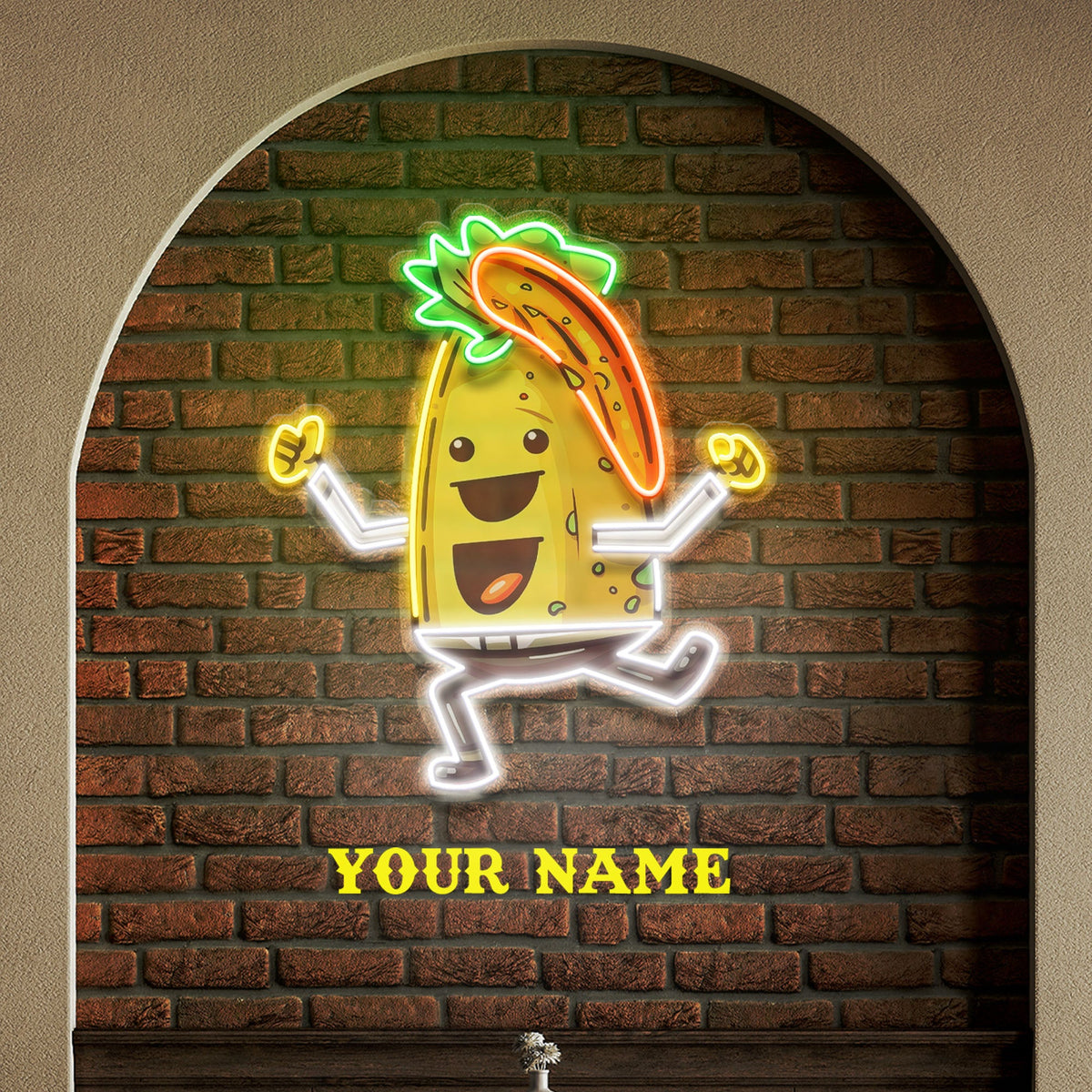 Custom Name Taco Style Dancing Music Artwork Led Neon Sign Light