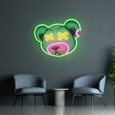 Dead Bear Cartoon Led Neon Acrylic Artwork