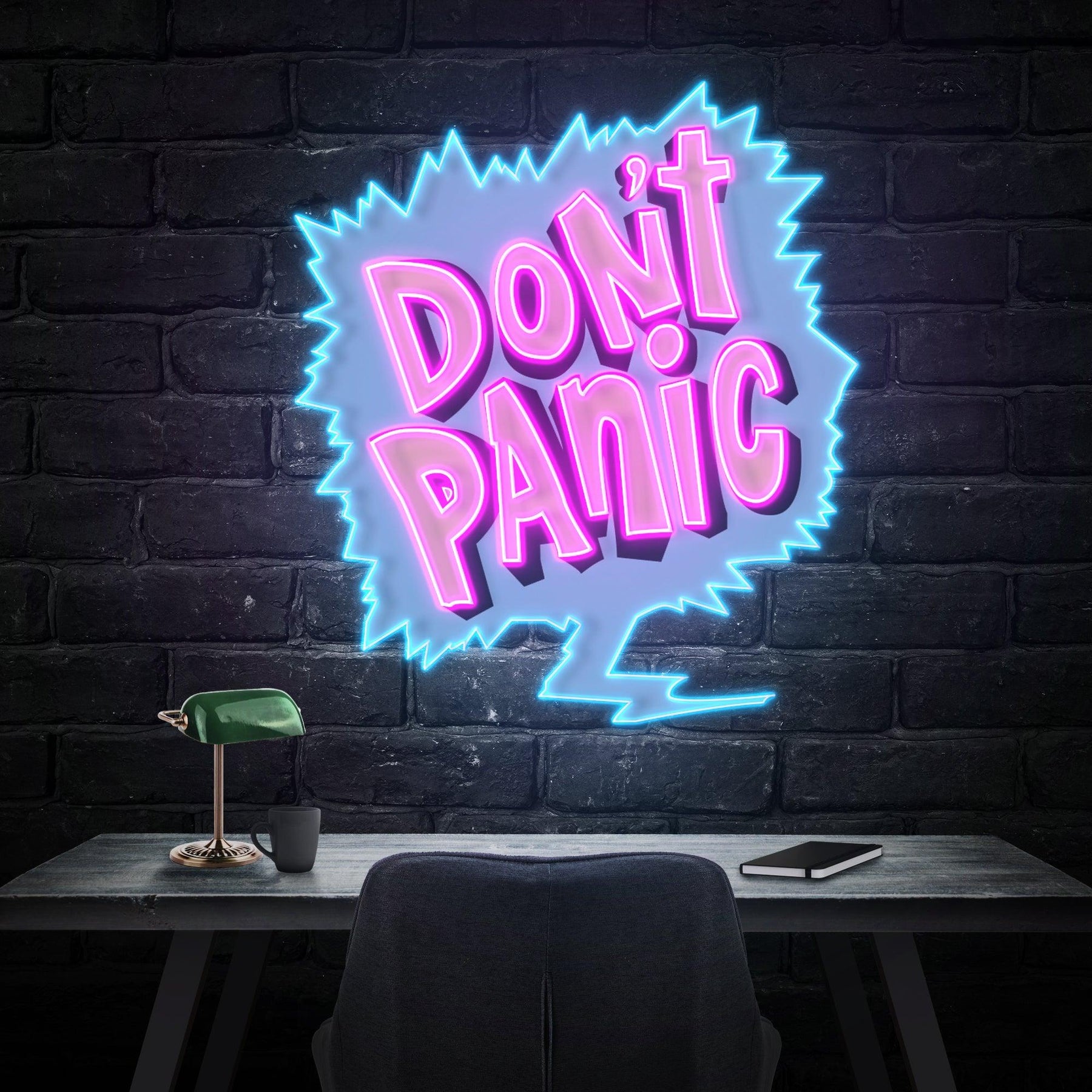 Don't Panic Led Neon Acrylic Artwork
