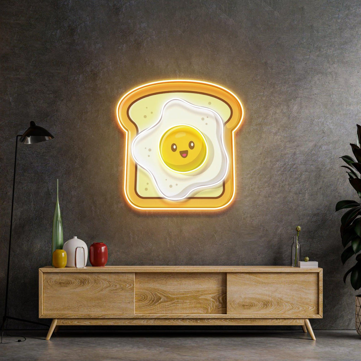 Eggs on Toast Led Neon Acrylic Artwork