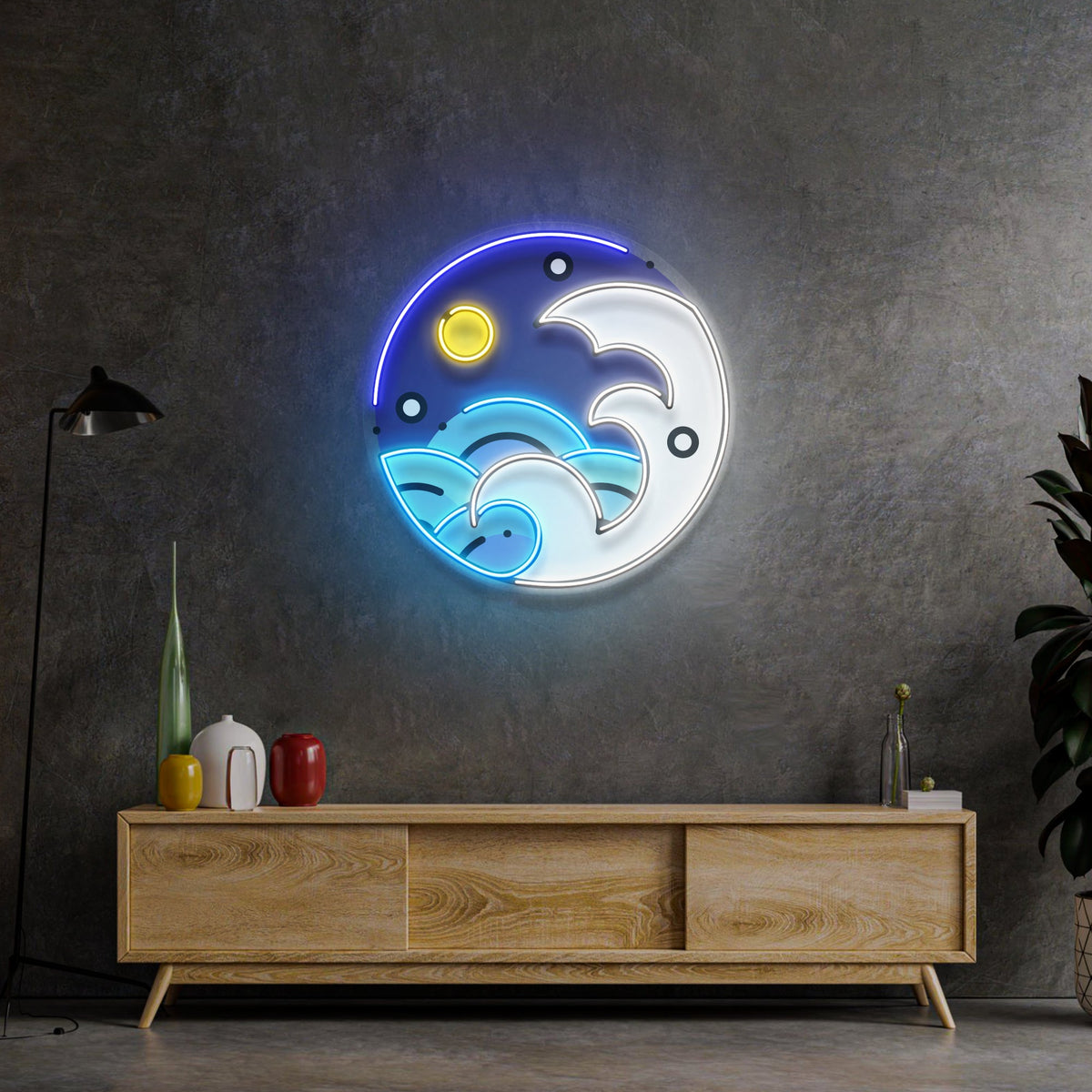 Fantastic Night Sky LED Neon Sign Light Pop Art