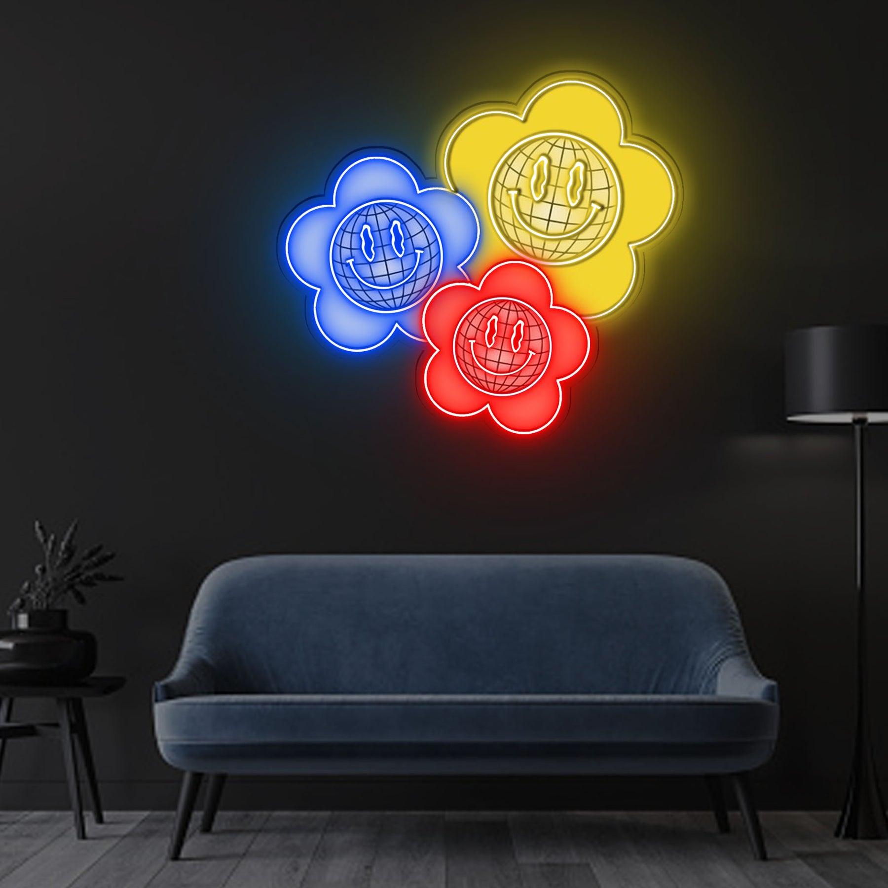 Flower Power Neon x Acrylic Artwork