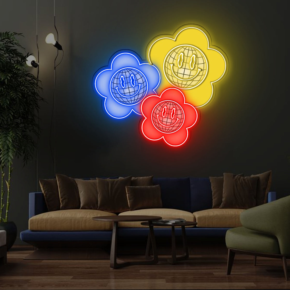 Flower Power Neon x Acrylic Artwork