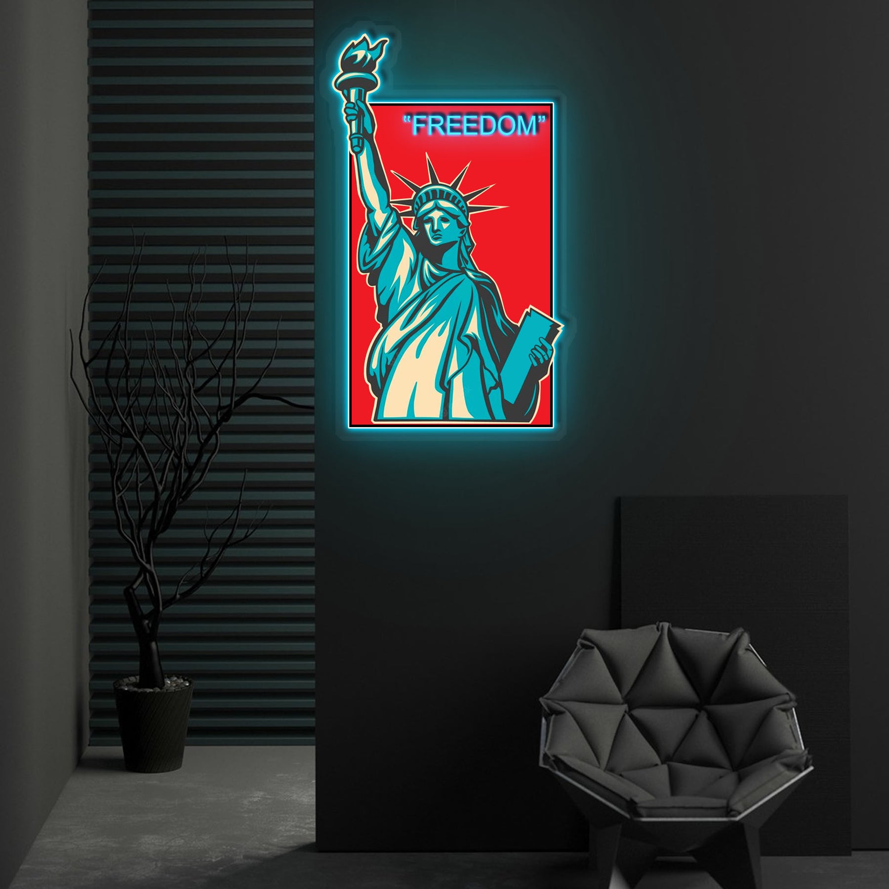 "Freedom" Neon x Acrylic Artwork