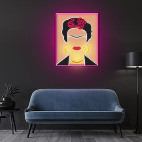 Frida Kahlo Neon x Acrylic Artwork