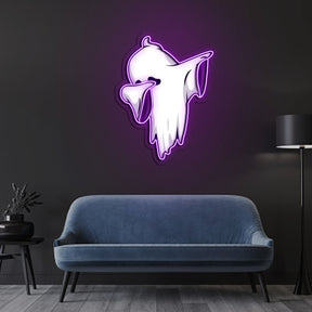 Ghost dabbing Neon Sign x Acrylic Artwork