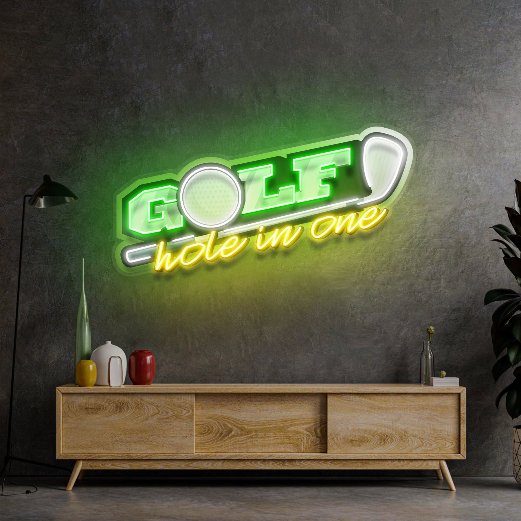 Golf Hole in one Led Neon Acrylic Artwork
