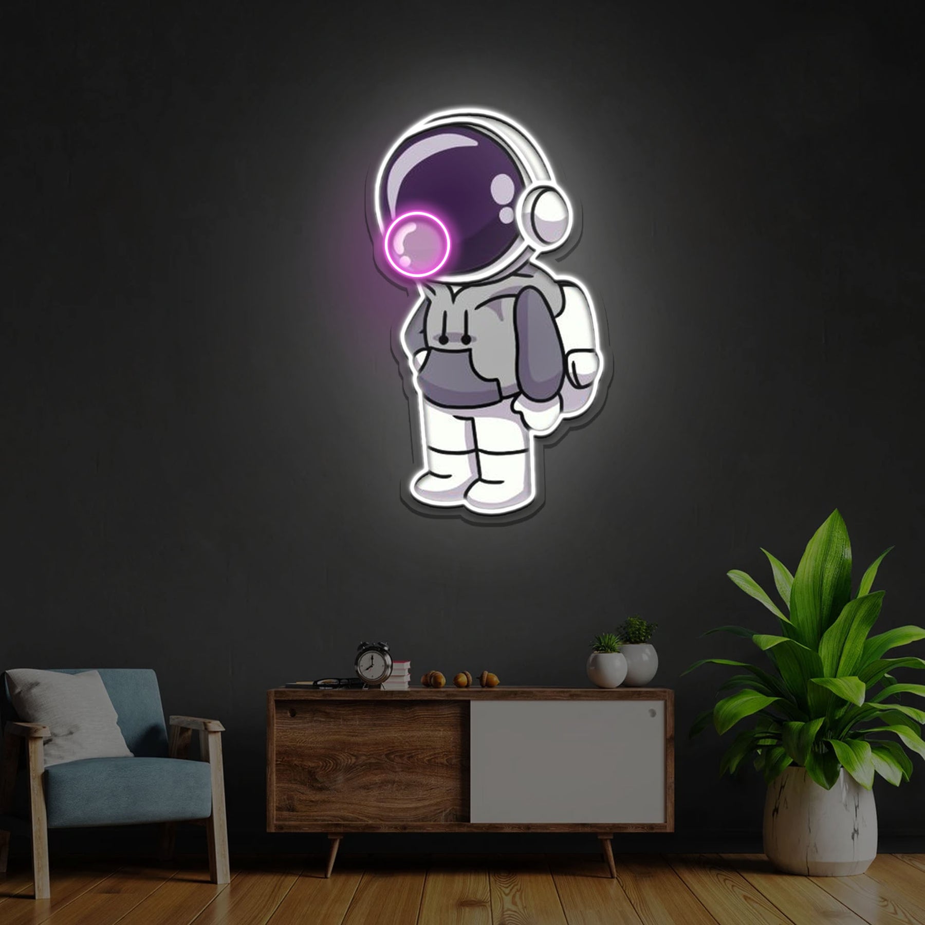 Gum in space Neon Sign x Acrylic Artwork