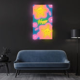 Happy Neon Sign x Acrylic Artwork