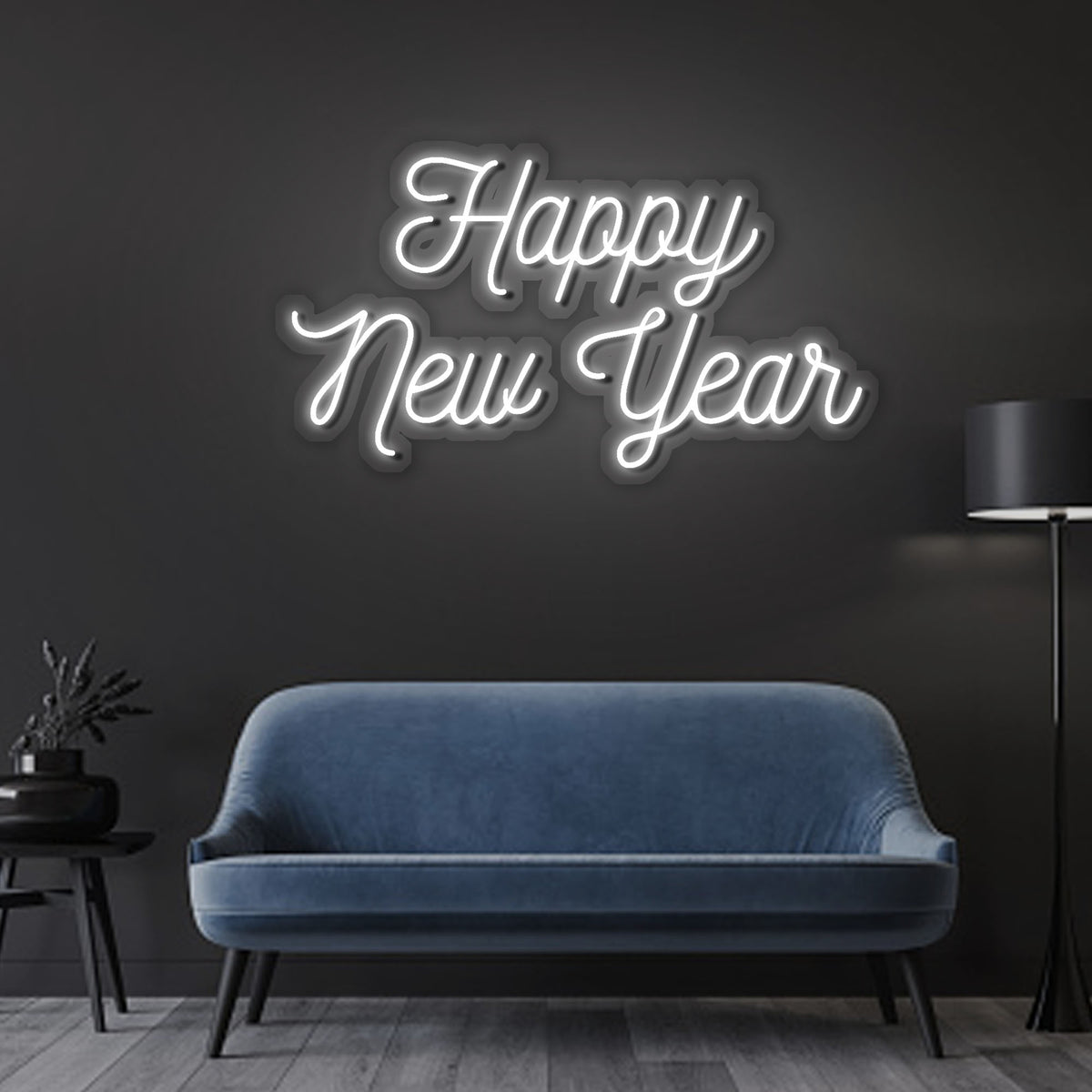 Happy New Year Text Neon Sign