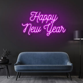 Happy New Year Text Neon Sign