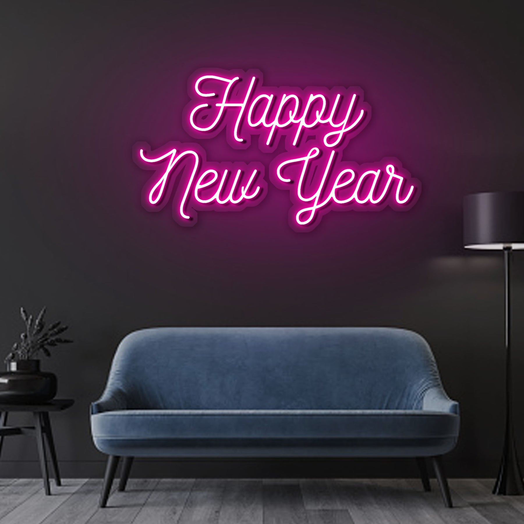 Happy New Year Text Neon Sign