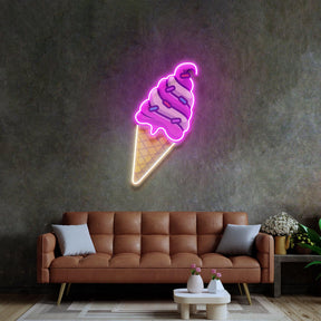 Ice Cream Cone Led Neon Acrylic Artwork