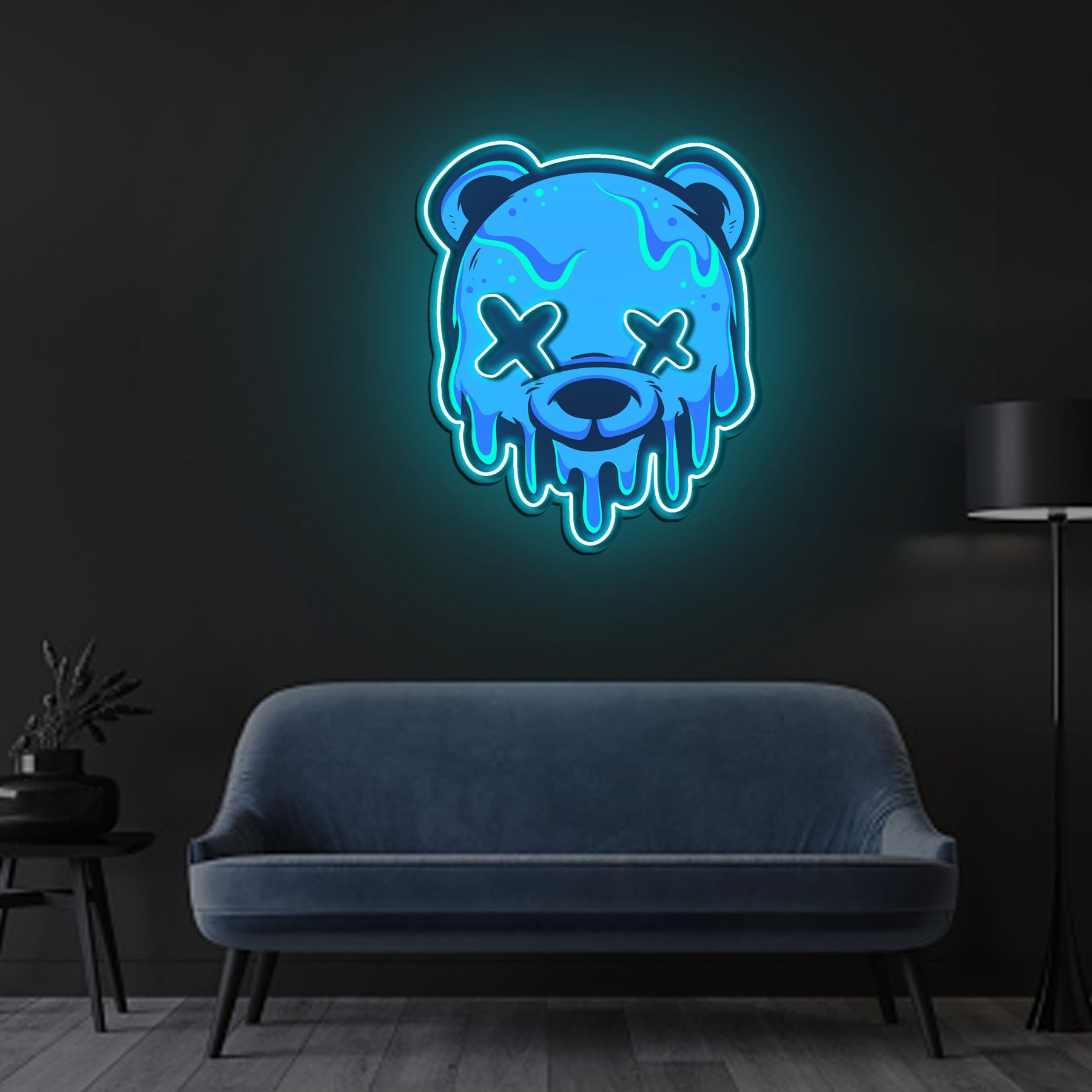 Ice Head Bear Neon x Acrylic Artwork