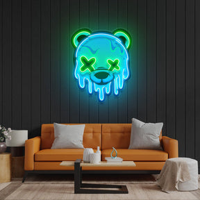 Ice Head Bear Led Neon Acrylic Artwork