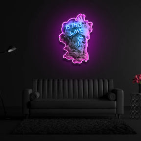"Is This Love?" Neon x Acrylic Artwork