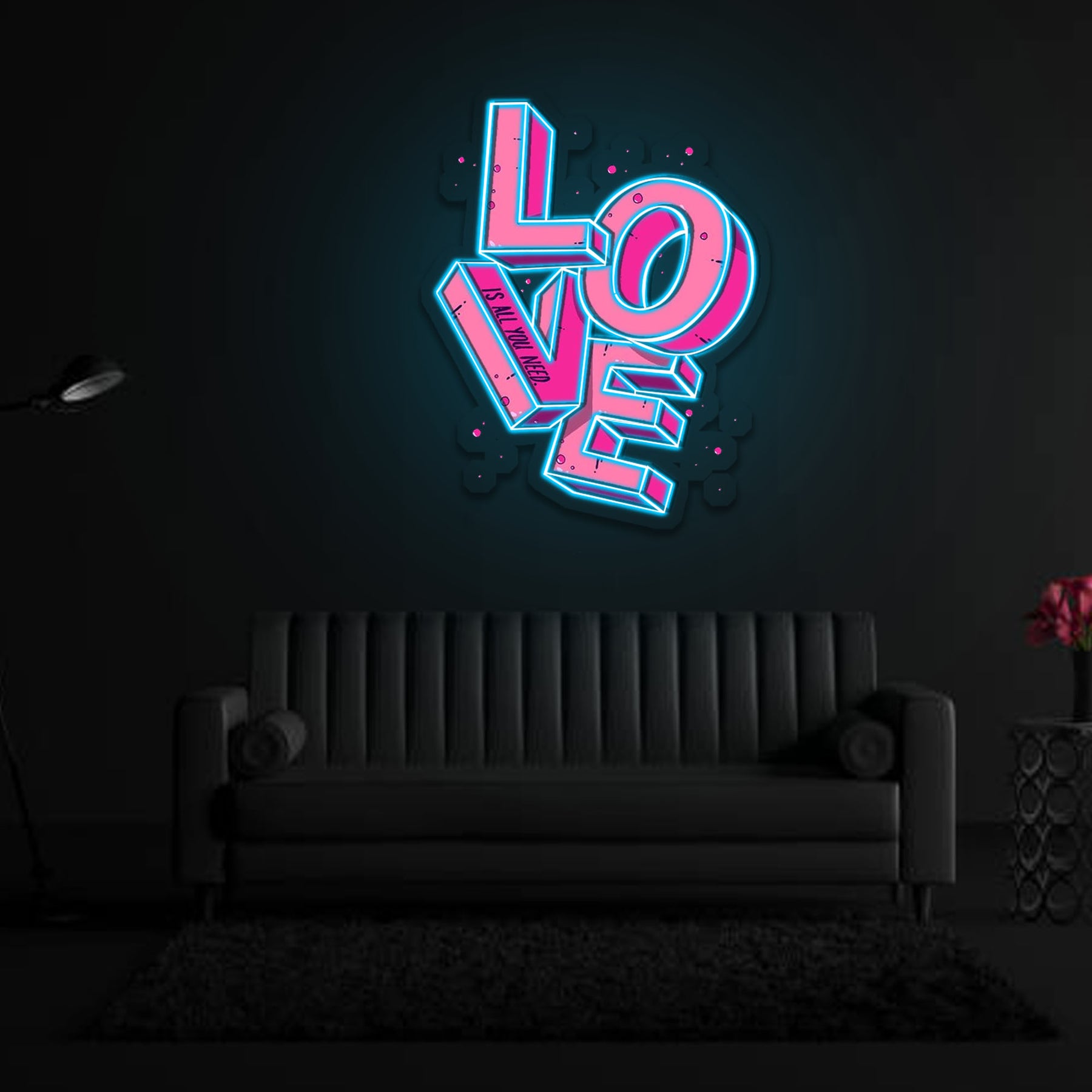 Love is all you need Neon Sign x Acrylic Artwork