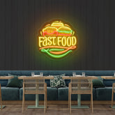 Logo For Fast Food Artwork Led Neon Sign Light