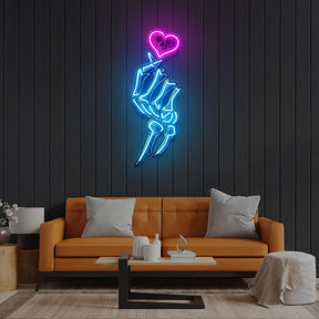 Love Hands Led Neon Acrylic Artwork