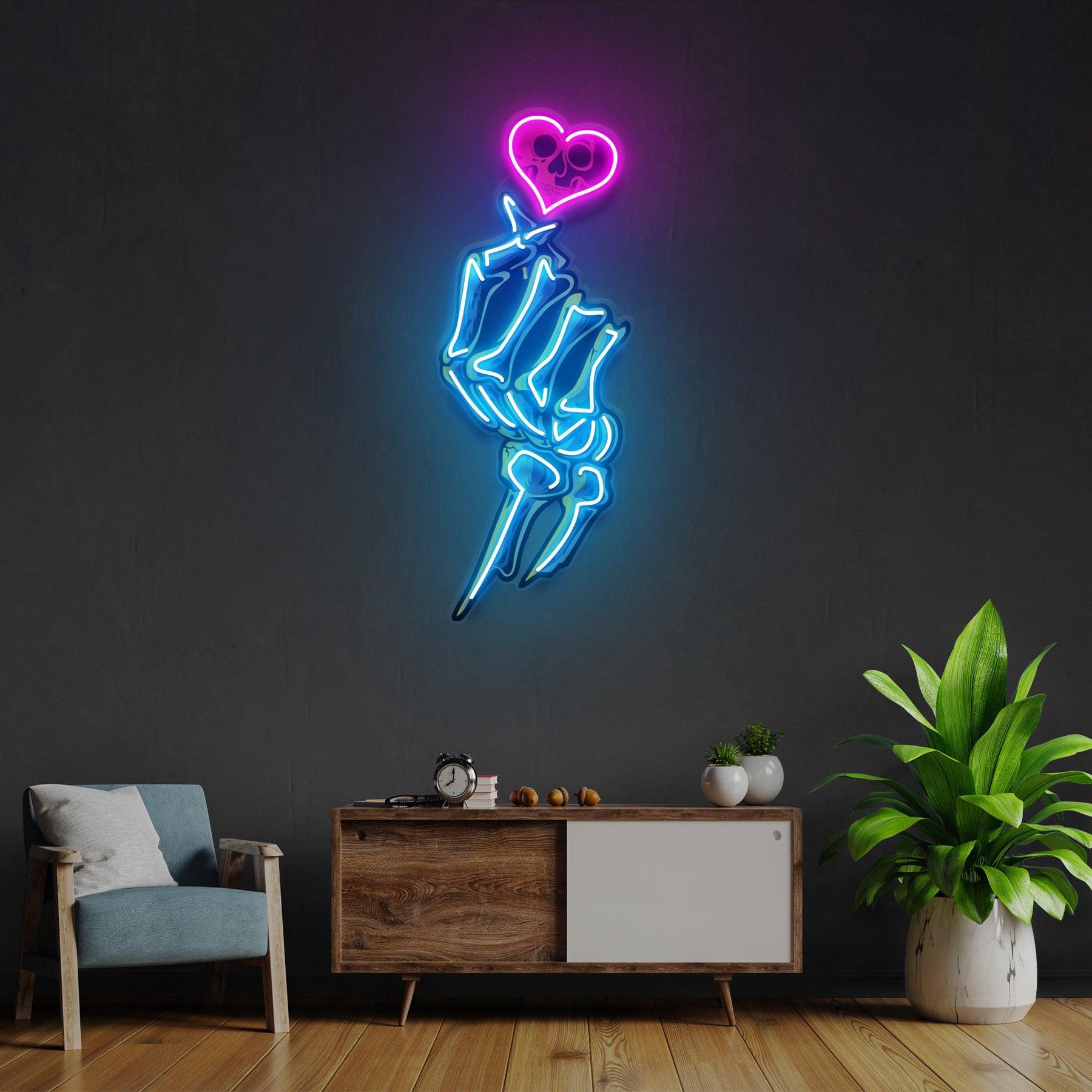 Love Hands Led Neon Acrylic Artwork