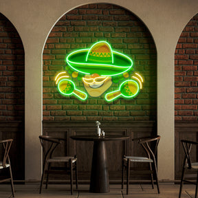 Mexico Logo Food Artwork Led Neon Sign Light