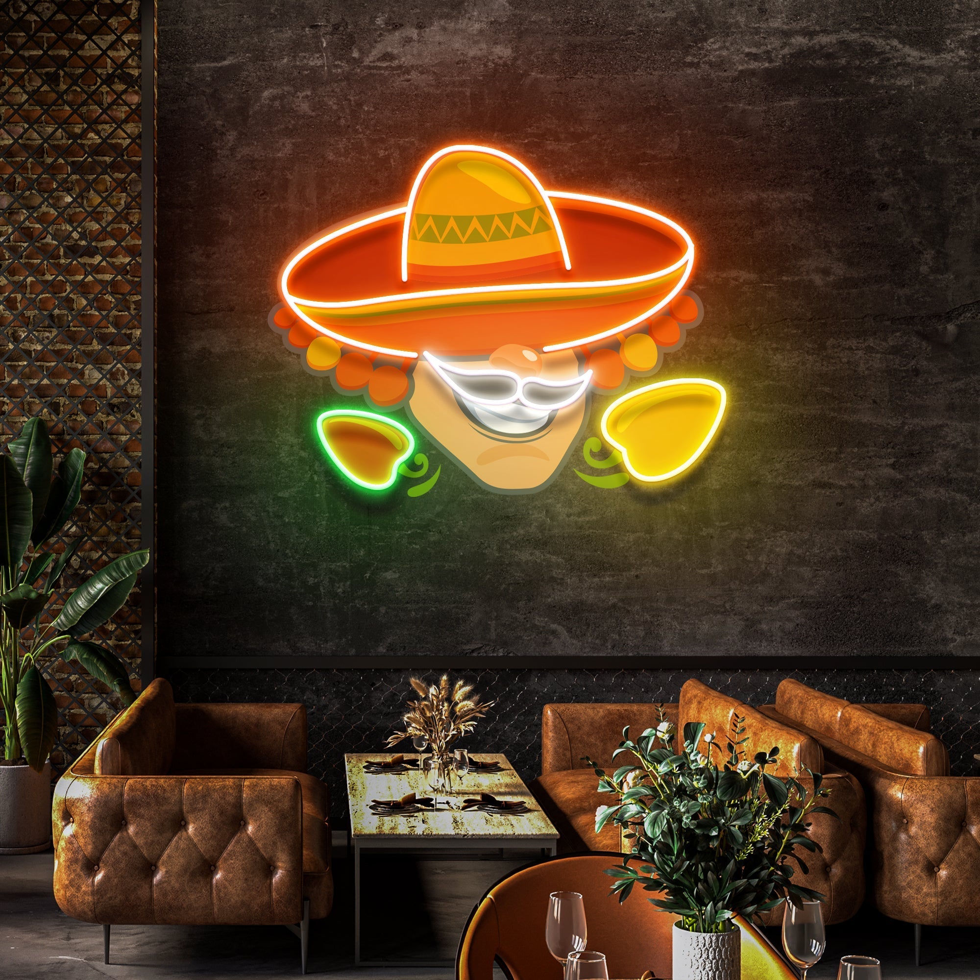 Mexico Logo Food Male Artwork Led Neon Sign Light