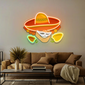 Mexico Logo Food Male Artwork Led Neon Sign Light