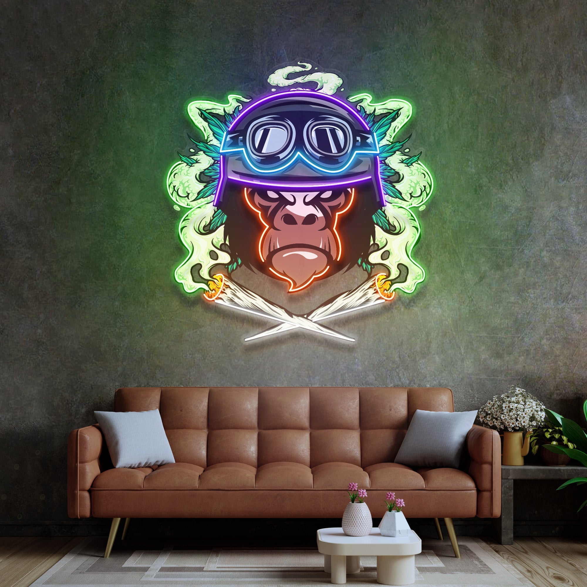 Monkey Soldier LED Neon Sign Light Pop Art