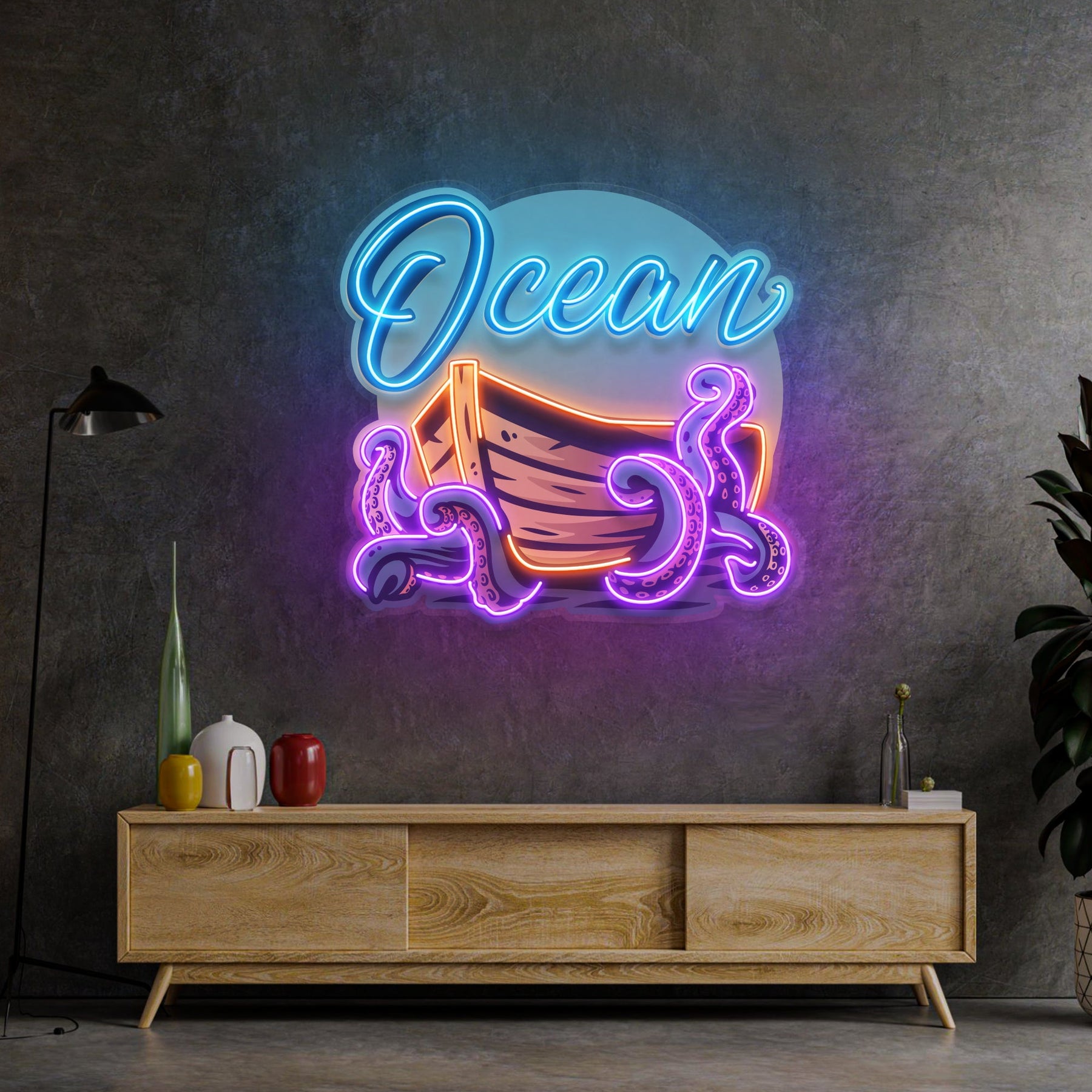 Ocean Labyrinth LED Neon Sign Light Pop Art