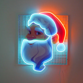 Big Beard Santa Neon Sign - Christmas