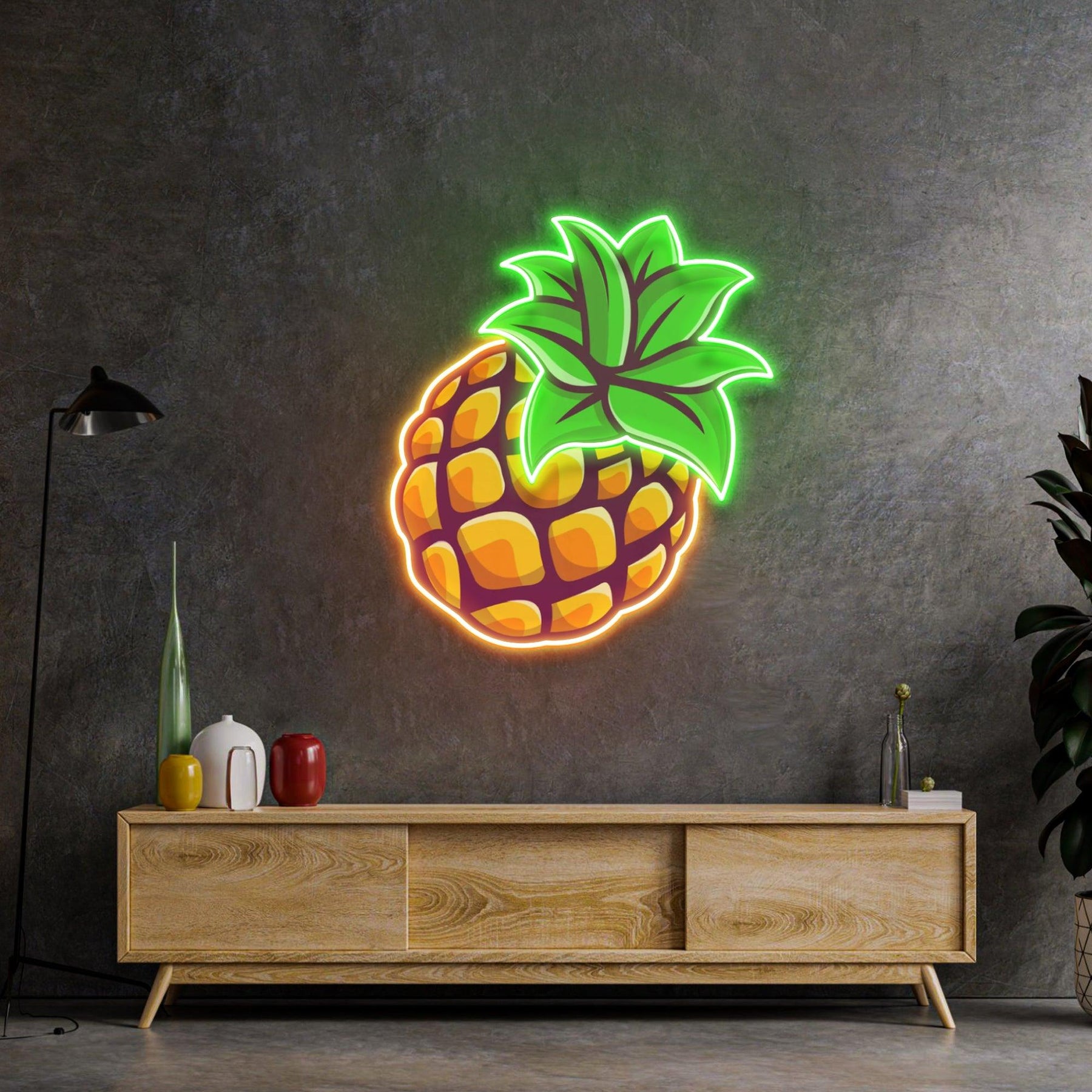 Pineapple Neon Acrylic Artwork