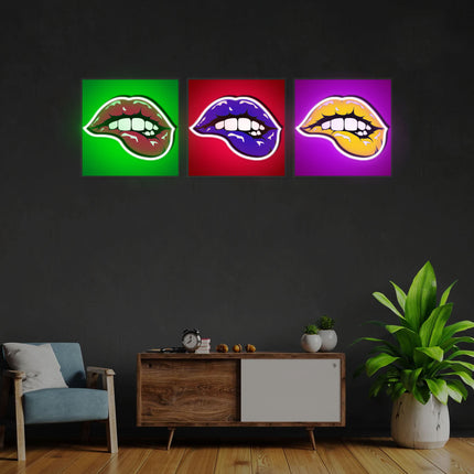 "Pop Art Lips" Neon x Acrylic Artwork